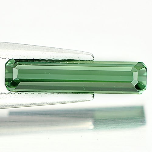 Natural Green Tourmaline Gemstones 0.91 Ct. Octagon Shape 13 x 3 Mm.