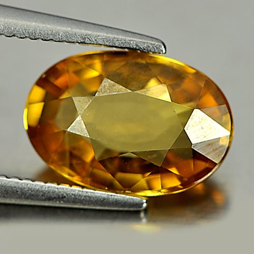 Natural Yellow Zircon Gemstone 3.28 Ct. Oval Shape 10.2 x 7 Mm.
