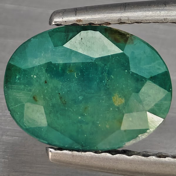 Natural Green Blueish Grandidierite Gemstones 2.17 Ct. Oval Shape 9.1 x 6.8 Mm.