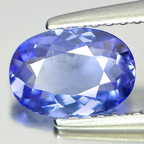 Natural Violetish Blue Tanzanite Gemstones 0.91 Ct. Clean Oval Shape 7.59 x 5.37 Mm.