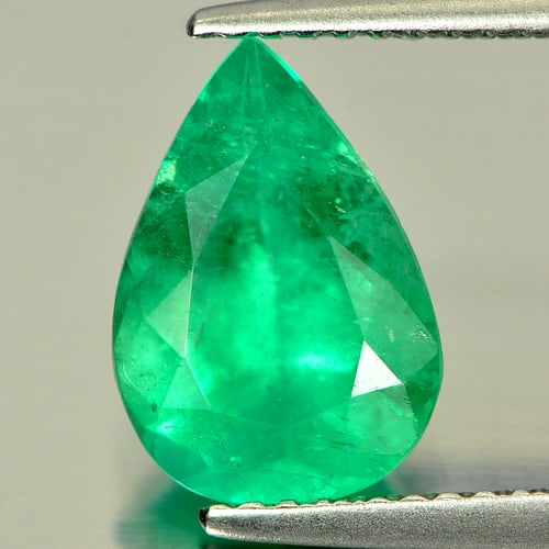 Natural Green Emerald Gemstones 2.06 Ct. Pear Shape 11.2 x 7.9 Mm. (1 of 3)