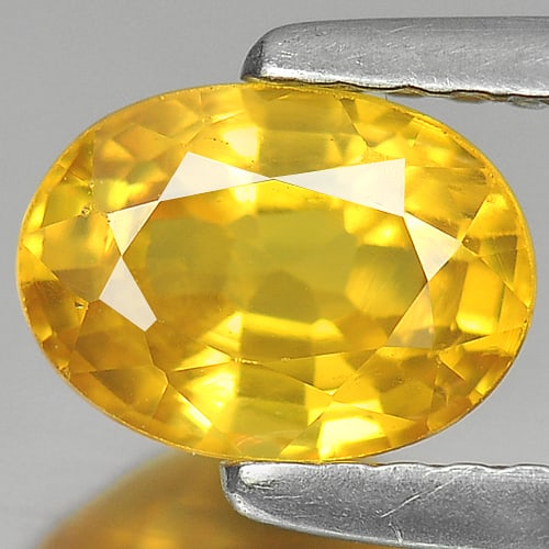 Natural Yellow Sapphire Gemstones 1.35 Ct. Oval Shape 7.2 x 5.3 Mm.