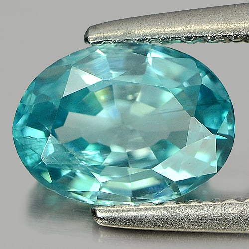 Natural Blue Zircon Gemstones 1.68 Ct. Oval Shape 8 x 6 Mm.