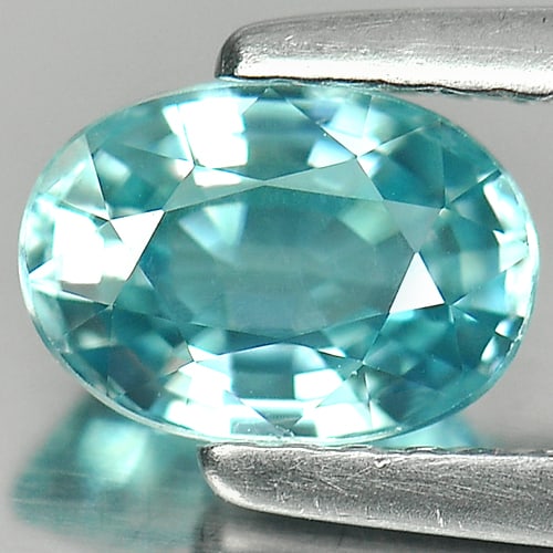 Natural Blue Zircon Gemstones 1.33 Ct. Oval Shape 7.1 x 5 Mm.