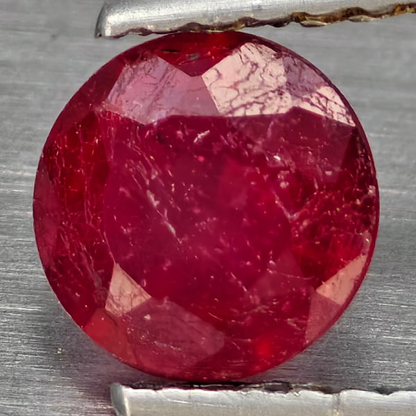 Natural Pinkish Red Ruby Gemstones 0.92 Ct. Round Shape 5.7 Mm.