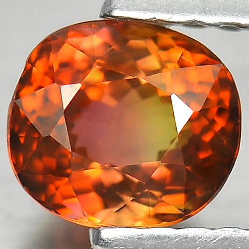 Natural Party Color Tourmaline Gemstones 0.78 Ct. Oval Shape 5.6 x 5 Mm.