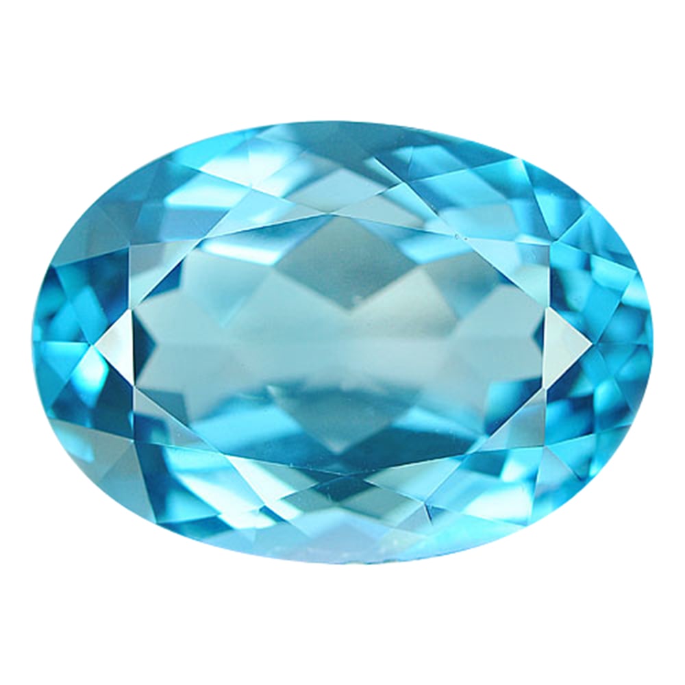 Natural London Blue Topaz Gemstones 7.54 Ct. Oval Shape 14 x 10 Mm.
