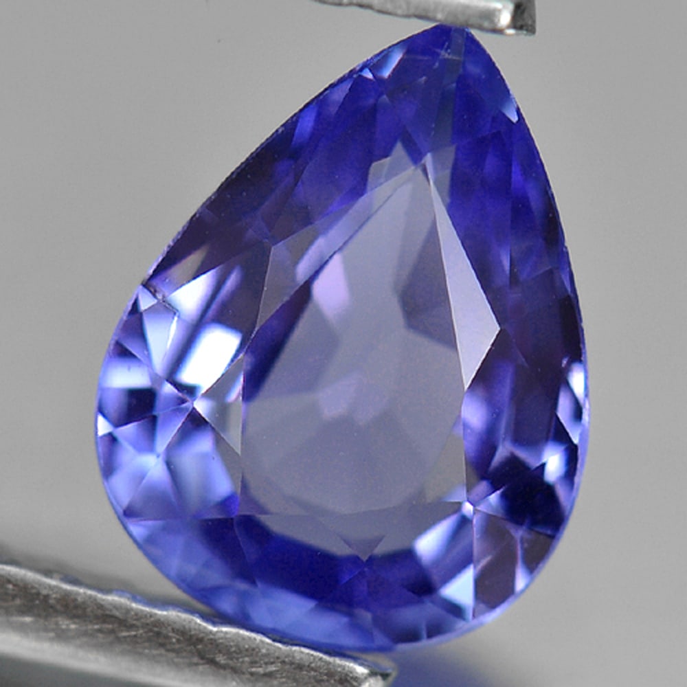 Natural Violetish Blue Tanzanite Gemstones 1.20 Ct. Clean Pear Shape 8.4 x 6.4 Mm.