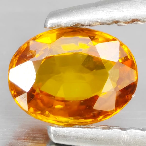 Natural Yellow Sapphire Gemstone 0.72 Ct. Oval Shape 6 x 4.5 Mm.