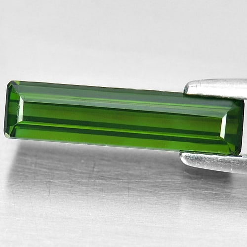 Natural Green Tourmaline Gemstones 1.88 Ct. Octagon Shape 15 x 3.7 Mm.