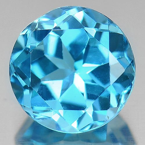 Natural Swiss Blue Topaz Gemstones 3.60 Ct. Round Shape 9 Mm.