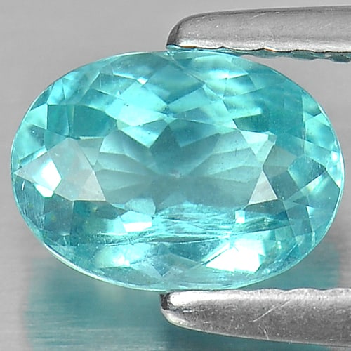 Natural Paraiba Color Apatite Gemstones 1.04 Ct. Oval Shape 7.7 x 5.5 Mm.