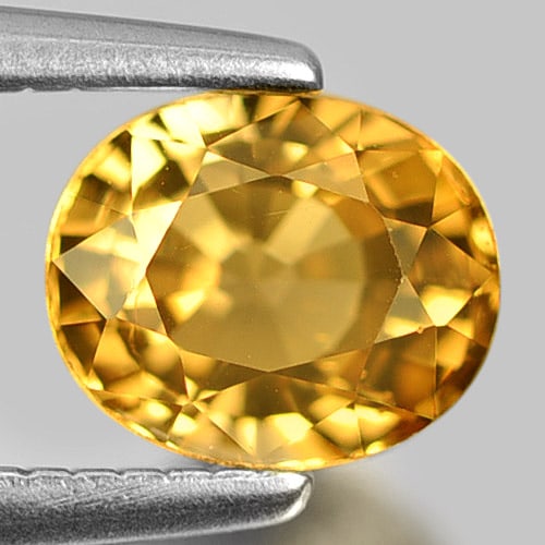 Natural Brownish Yellow Tourmaline Gemstones 0.72 Ct. Oval Shape 5.9 x 4.9 Mm.
