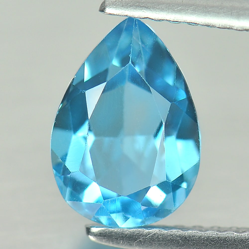 Natural Swiss Blue Topaz Gemstones 2.41 Ct. Pear Shape 9.8 x 7 Mm.