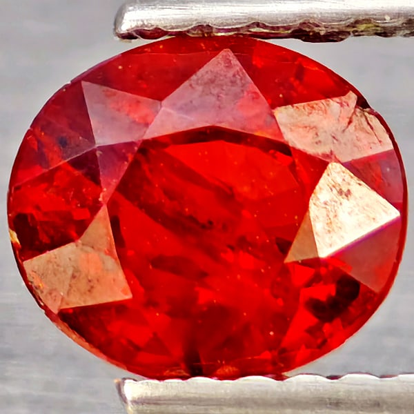 Natural Orangish Red Spessartine Garnet Gemstones 1.20 Ct. Oval Shape 6.5 x 5.8 Mm.