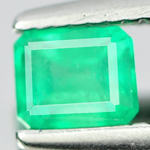 Natural Green Emerald Gemstones 0.26 Ct. Octagon Shape 4 x 3.3 Mm.