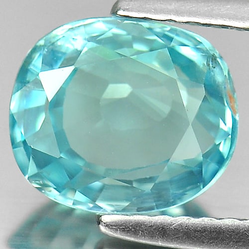Natural Blue Zircon Gemstones 2.73 Ct. Oval Shape 8.5 x 7.3 Mm.