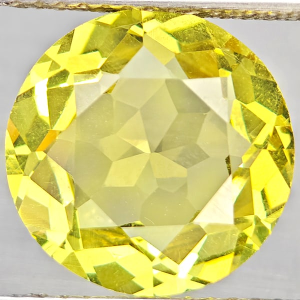 Natural Yellow Lemon Quartz Gemstones 4.16 Ct. Round Shape 11.2 Mm.