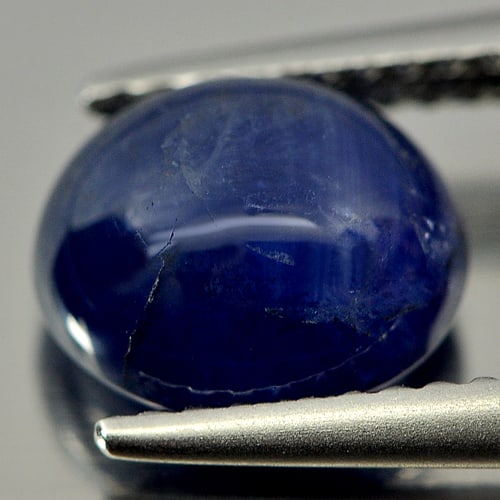 Natural Blue Sapphire Gemstones 3.16 Ct. Oval Cabochon Shape 8.5 x 7.2 Mm.