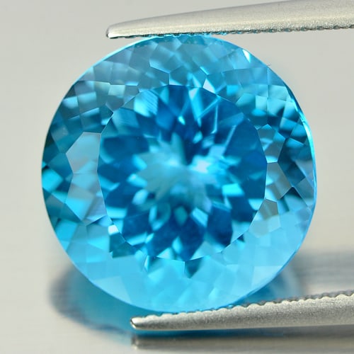Natural Swiss Blue Topaz Gemstones 13.54 Ct. Round Cornflower Cut