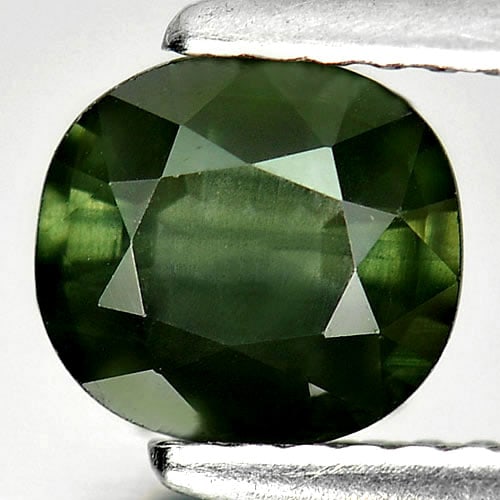 Natural Green Sapphire Gemstones 1.16 Ct. Oval 6.8 x 6.2 Mm.