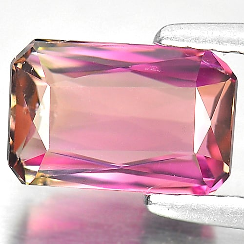Natural Multi Color Tourmaline Gemstones 1.72 Ct. Octagon Shape 8.7 x 5.6 Mm.
