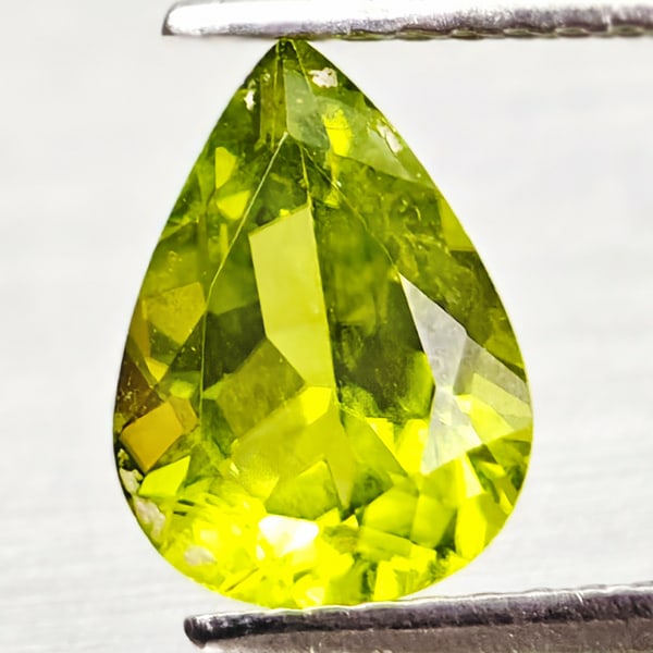 Natural Green Peridot Gemstones 1.69 Ct. Pear Shape 9.2 x 6.7 Mm.