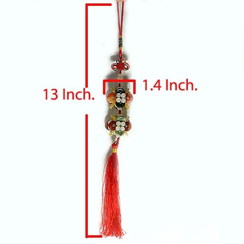 225.43 Ct. Mix Shape Natural Fancy Color Jade Mobile Length 13 Inch.