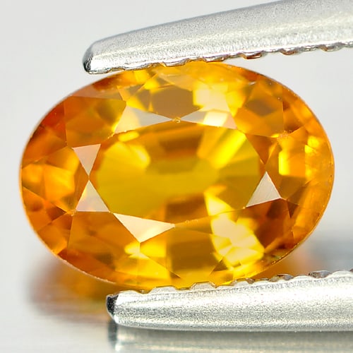 Natural Yellow Sapphire Gemstones 0.97 Ct. Oval Shape 6.9 x 5 Mm.
