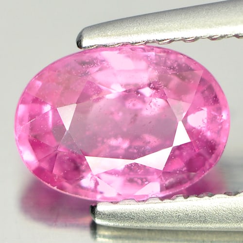Natural Pink Sapphire Gemstones 1.10 Ct. Oval Shape 7.01 x 5.11 Mm.: Product ID: 806147101 Product Name: Natural Pink Sapphire Weight: 1.10 CT. Size: 7.01 x 5.11 x 3.30 MM. Shape: Oval Color: Pink Clarity:SI Luster: Good Gems Origin: Madagascar Treatment: Heated Crysta