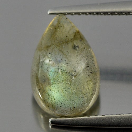 Natural Multi Color Labradorite Gemstones 3.16 Ct. Pear Cabochon Shape 12 x 8 Mm. (1 of 3)