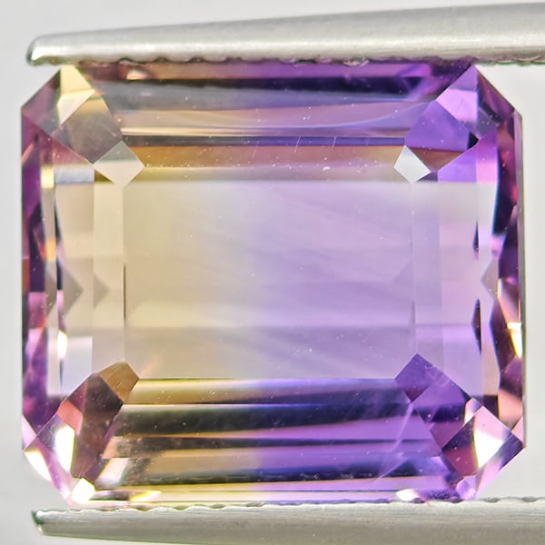 Natural Bi Color Ametrine Gemstones 6.51 Ct. Octagon Shape 11.8 x 10.3 Mm.