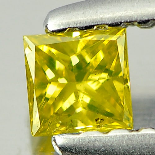 Natural Yellow Loose Diamond 0.15 Ct. Square Shape 2.9 Mm.