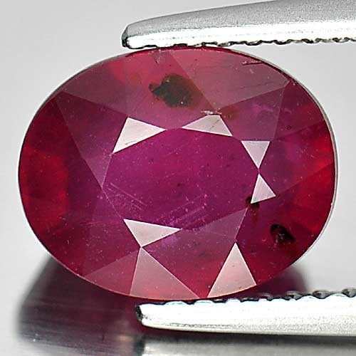 Natural Purplish Red Ruby Gemstones 3.87 Ct. Oval Shape 9.3 x 7.5 Mm.