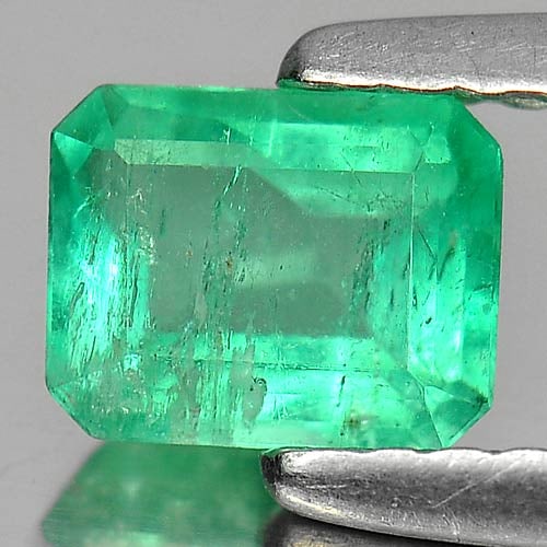 Natural Green Emerald Gemstones 0.52 Ct. Octagon Shape 5.7 x 4.5 Mm.