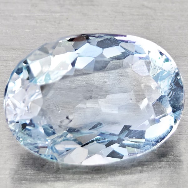 Natural Baby Blue Aquamarine Gemstones 1.17 Ct. Oval Shape 8 x 5.8 Mm.