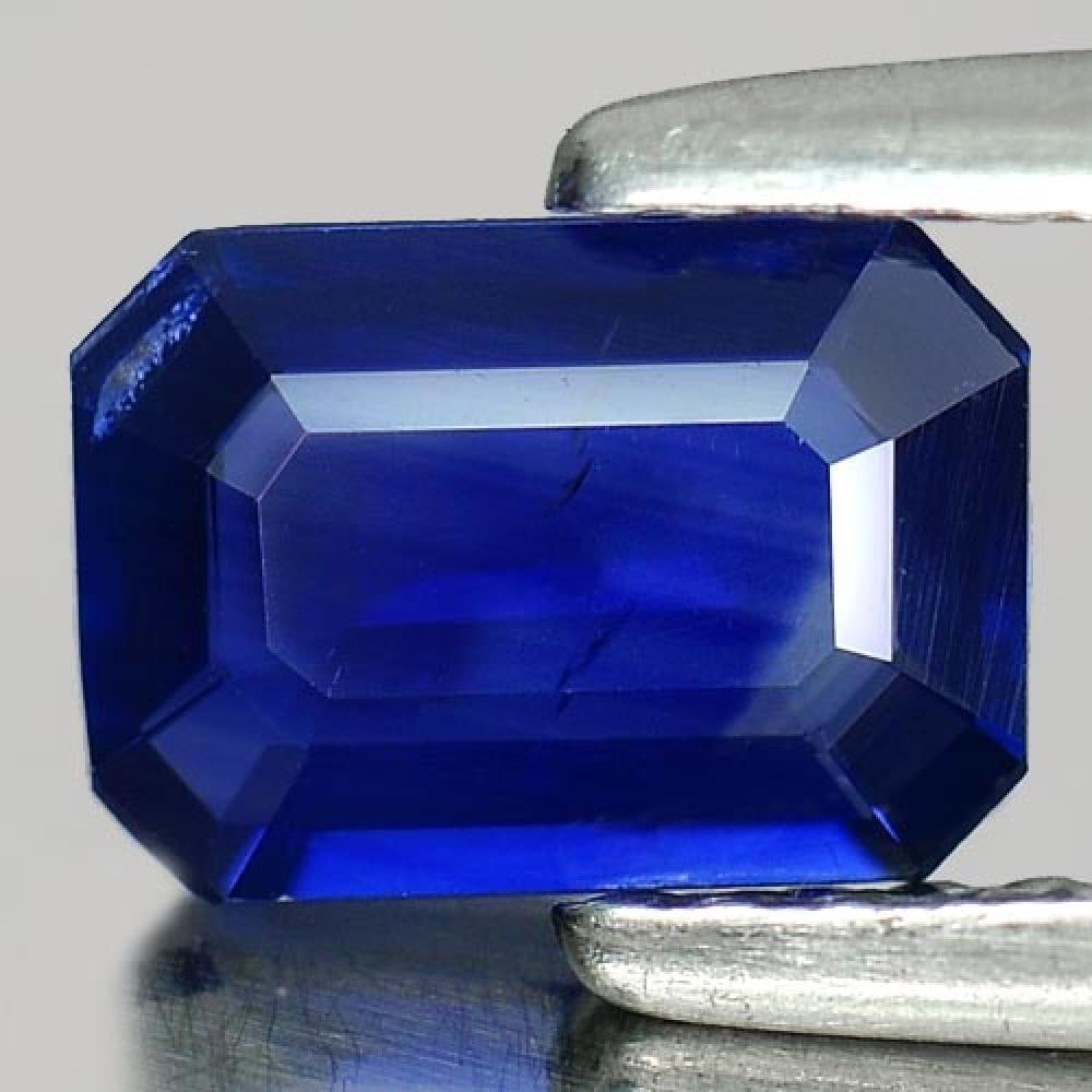 Natural Blue Sapphire Gemstones 0.86 Ct. Octagon Shape 7 x 5 Mm.