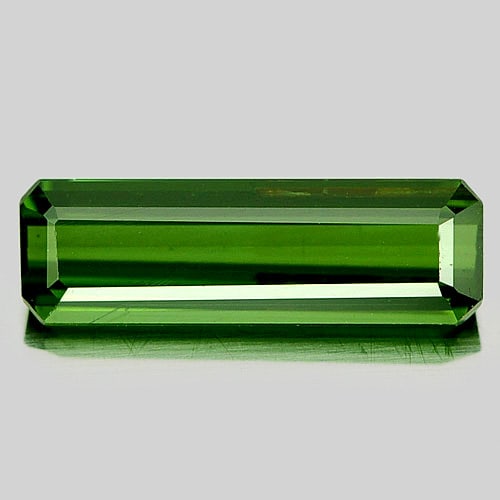 Natural Green Tourmaline Gemstones 1.04 Ct. Clean Octagon Shape 11.5 x 3.6 Mm.