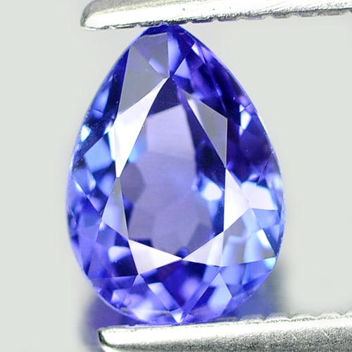 Natural Blue Tanzanite Gemstones 0.76 Ct. Clean Pear Shape 6.9 x 5.1 Mm.