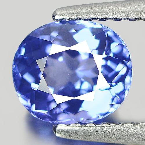 Natural Violetish Blue Tanzanite Gemstones 1.28 Ct. Oval Shape 6.86 x 5.95 Mm. (1 of 4)