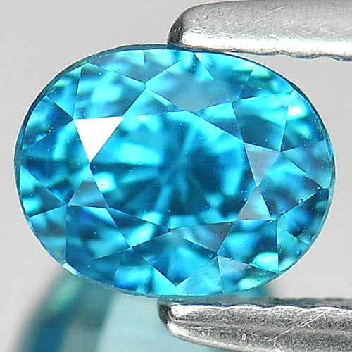 Natural Blue Zircon Gemstones 2.26 Ct. Oval Shape 6.5 x 6.3 Mm.