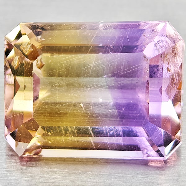 Natural Bi Color Ametrine Gemstones 2.30 Ct. Octagon Shape 9 x 6.9 Mm.