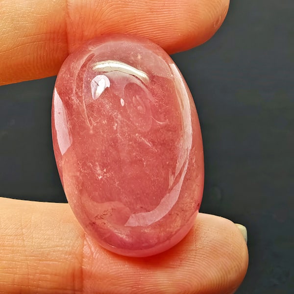 Natural Pink Red Ruby Gemstones 68.92 Ct. Oval Cabochon Shape 28 x 18 Mm.