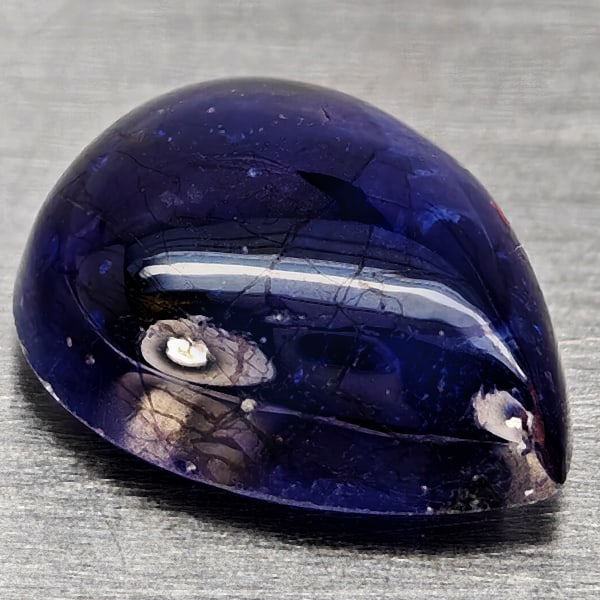 Natural Blue Sapphire Gemstones 3.07 Ct. Pear Cabochon Shape 9.7 x 7.5 Mm.