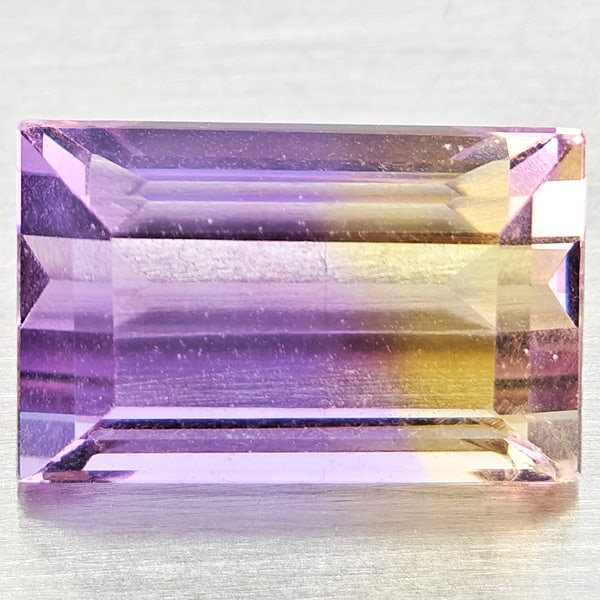 Natural Bi Color Ametrine Gemstones 2.73 Ct. Baguette Shape 9.8 x 6.3 Mm.