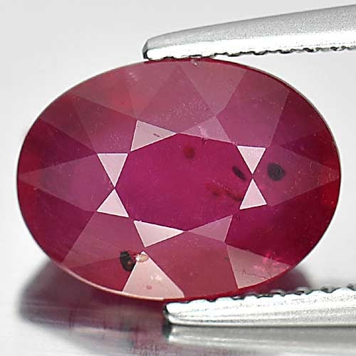 Natural Purplish Red Ruby Gemstones 3.90 Ct. Oval Shape 10.7 x 8 Mm.
