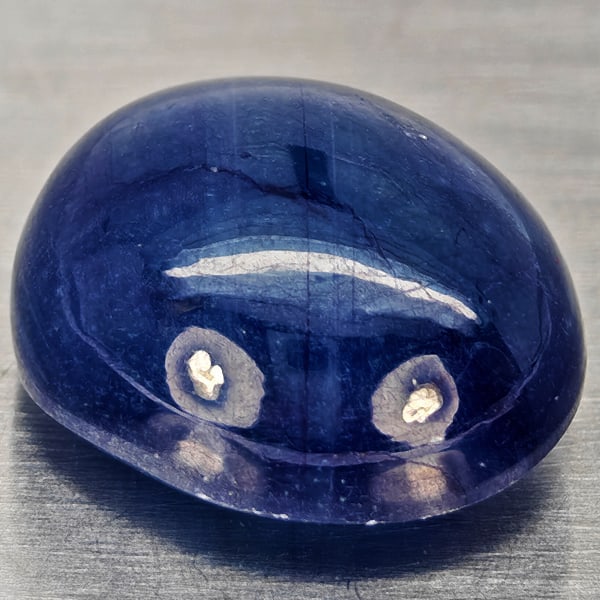Natural Blue Sapphire Gemstones19.81 Ct. Oval Cabochon Shape 15.9 x 13.5 Mm.