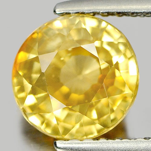 Natural Yellow Zircon Gemstones 2.72 Ct. Round Shape 7.4 Mm.