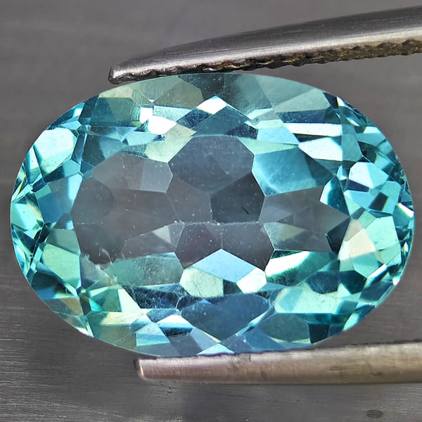 Natural Baby Blue Topaz Gemstones 7.35 Ct. Oval Shape 14 x 10 Mm. (1 of 3)