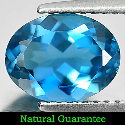 Natural London Blue Topaz Gemstones 2.18 Ct. Oval Shape 9 x 7 Mm.